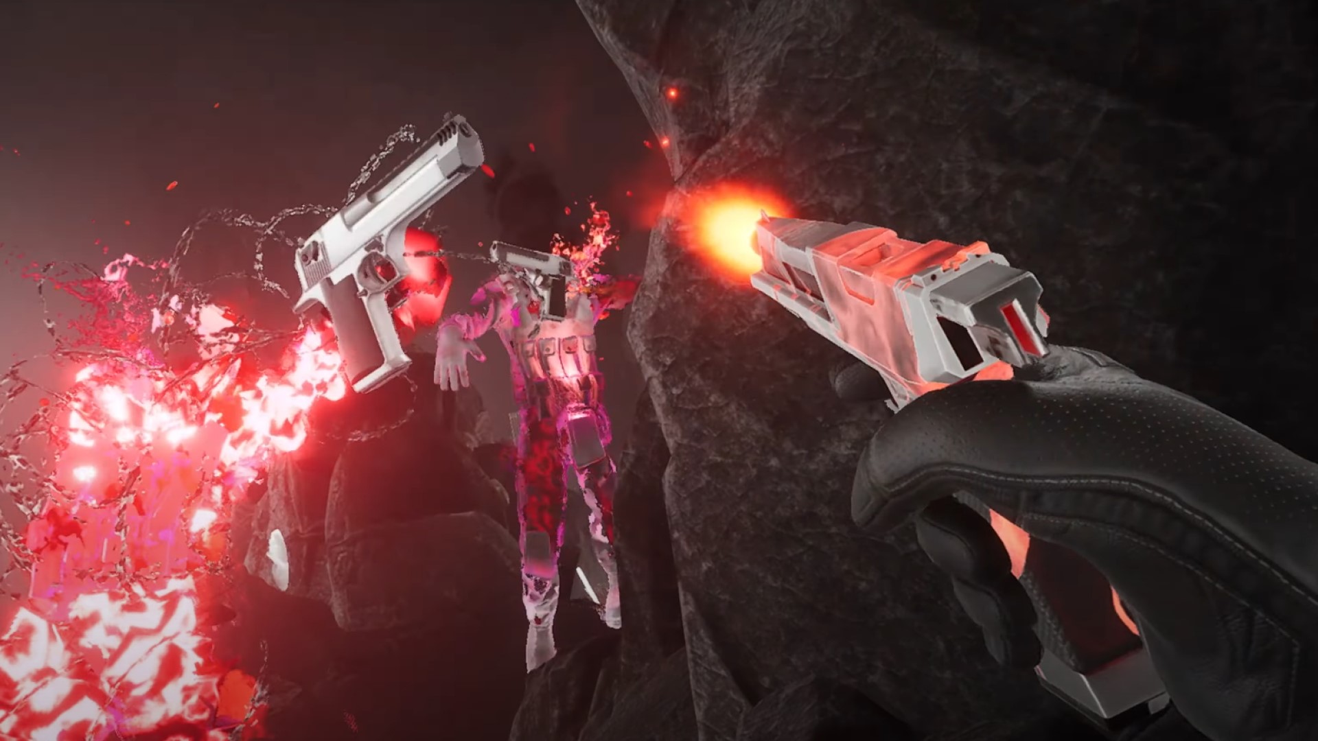 The player kills a pair of phantoms with rapid pistol shots