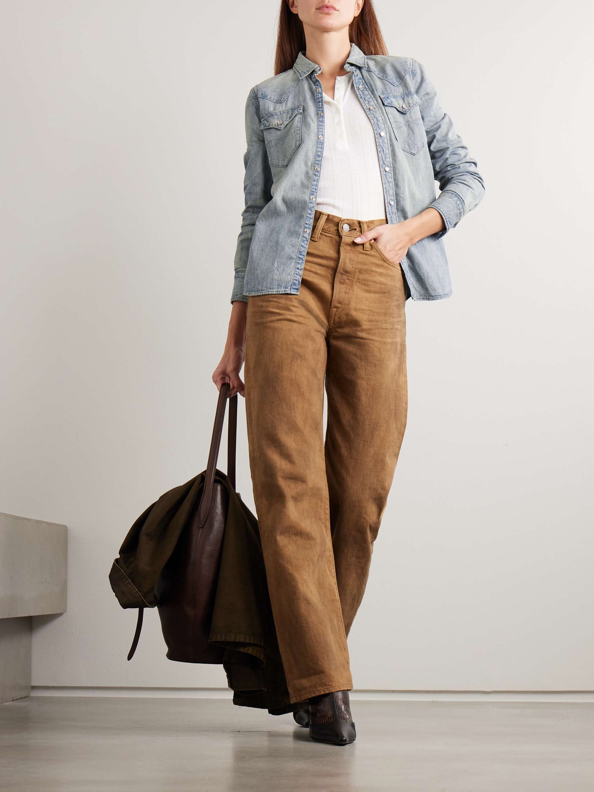 High-Rise Straight-Leg Jeans