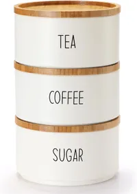 PERFNIQUE Coffee Tea Sugar Container Set PERFNIQUE Coffee Tea Sugar Container Set