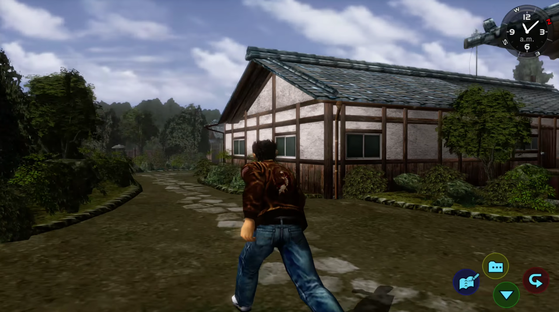 Shenmue 1 - Ryo running outside his Father's Dojo