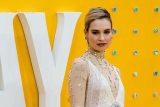 Lily James at the UK premier of Yesterday in 2019