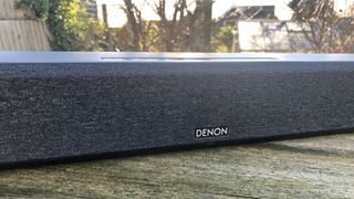 a close up of the denon home sound bar 550