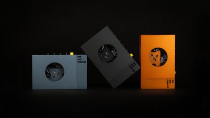 Cassette Player by We Are Rewind, in blue, black and orange versions