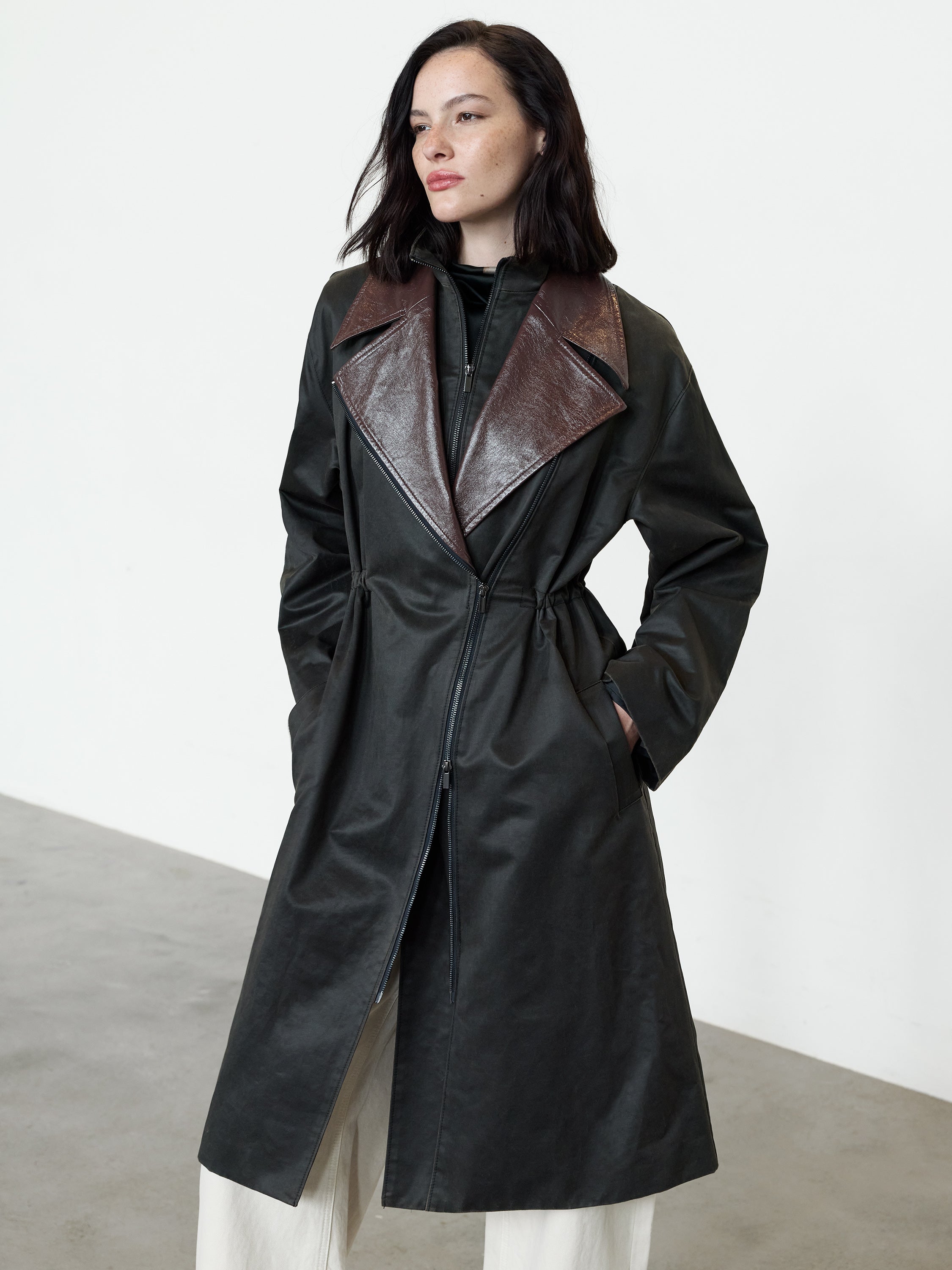 Cambridge Waxed Cotton Double Layer Parka Coat