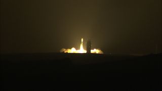 A United Launch Alliance Delta II rocket, the last ever to fly, launches NASA's ICESat-2 satellite from Vandenberg Air Force Base in California before dawn on Sept. 15, 2018. ICESat-2 will measure Earth's ice sheets from space with a laser.