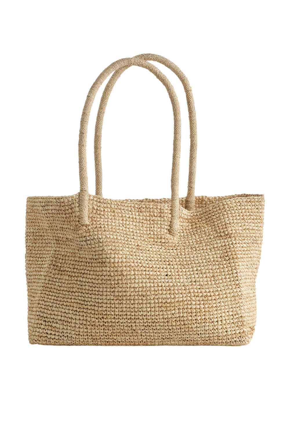 Hand-Woven Tote Bag - Raffia