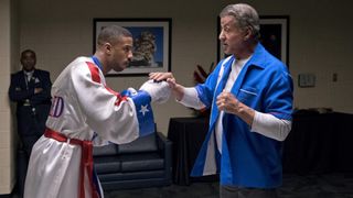 Michael B. Jordan and Sylvester Stallone in Creed 2