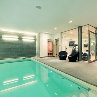 indoor swimming pool with gym
