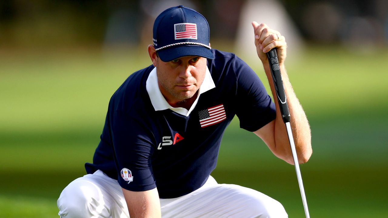 Harris English at the Ryder Cup at Bethpage Black 