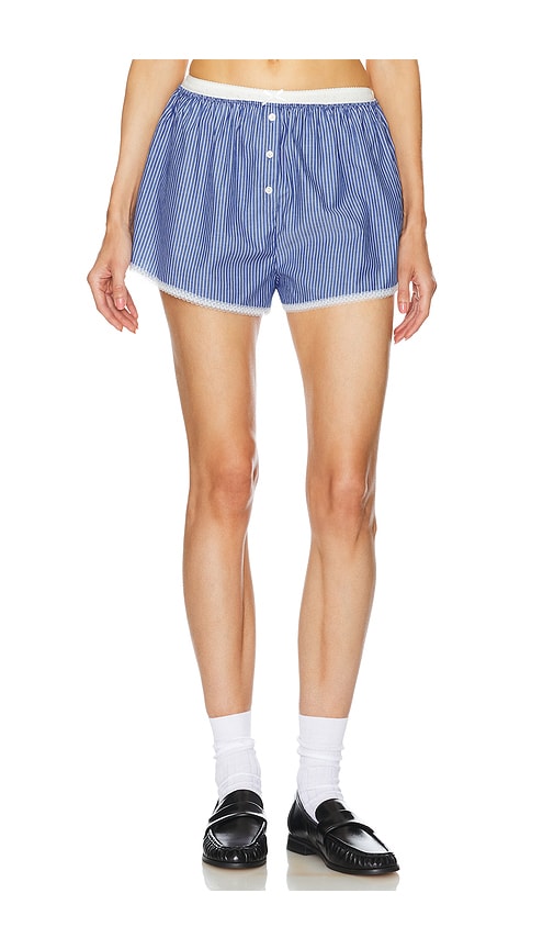 Pinstripe Poplin House Short