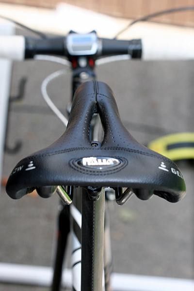 A cutaway middle is designed to keep 'the boys' a bit happier on long rides.