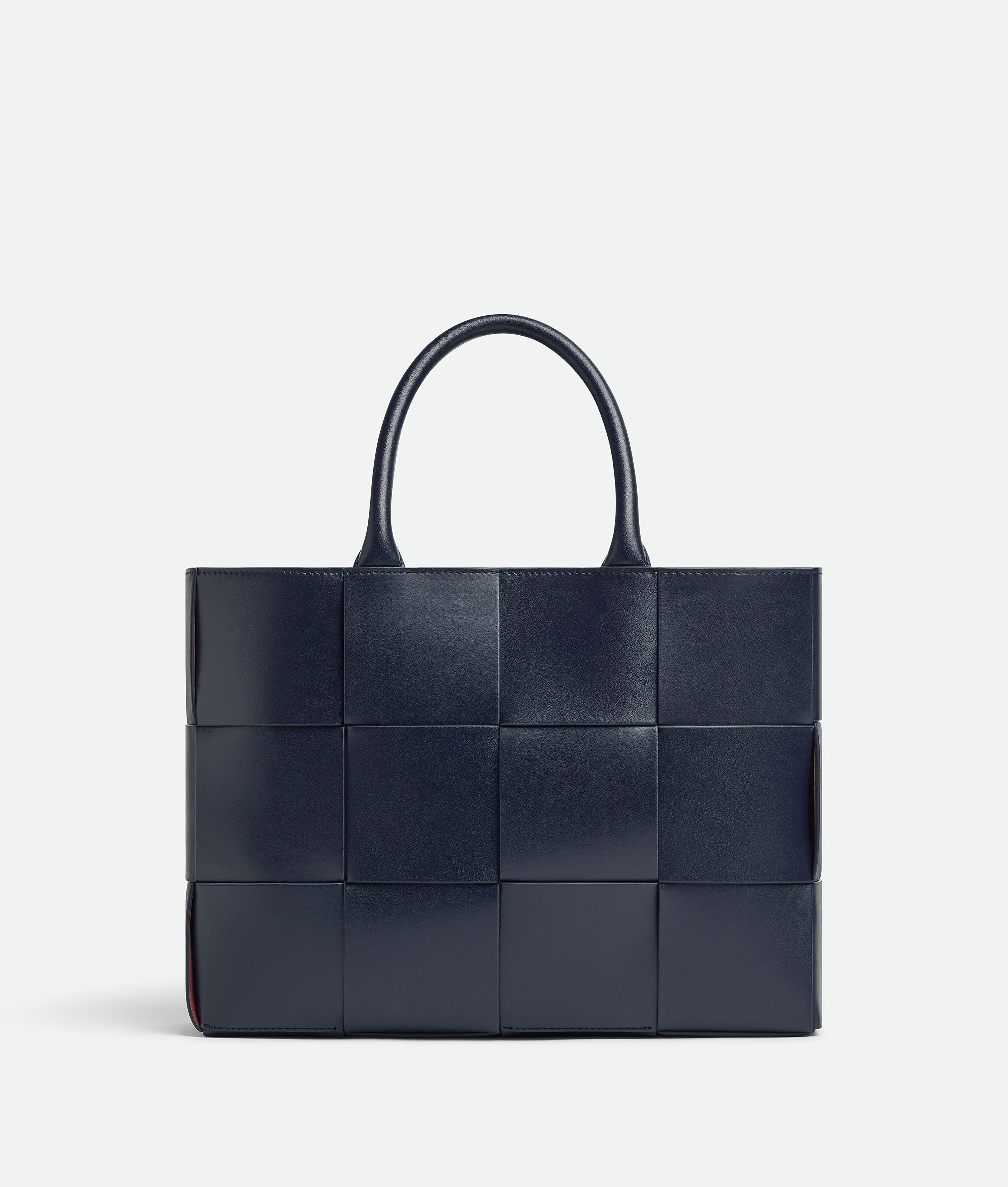 Men's Small East-West Arco Tote in Space / Barolo