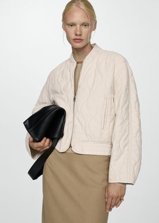 Quilted Bomber Jacket - Women | Mango United Kingdom