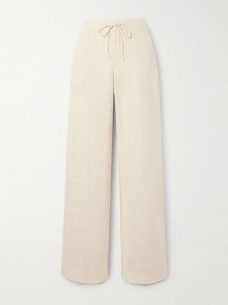 Jaleh Linen Straight-Leg Pants