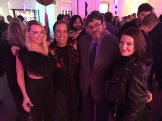 Margot Robbie, Jimmy Palmiotti, Paul Dini, Amanda Conner at the premiere of Birds of Prey (and the Fantabulous Emancipation of One Harley Quinn)