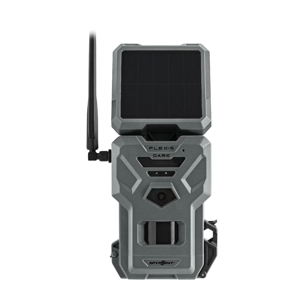 The Spypoint FLEX-S Dark trail camera on a white background