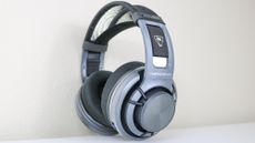 A side view of the Turtle Beach Atlas Air headset on a desk