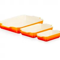Le Creuset Stoneware Set of 3 Rectangular Dishes -Was £138, now £85 at Le Creuset