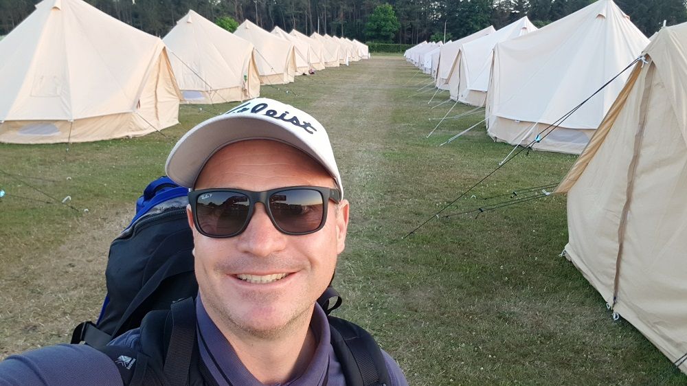Matthew Moore glamps at The Open Camping Village