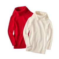 5. Land's End Women's Cashmere Cowl Neck Tunic Sweater: View at Land's End