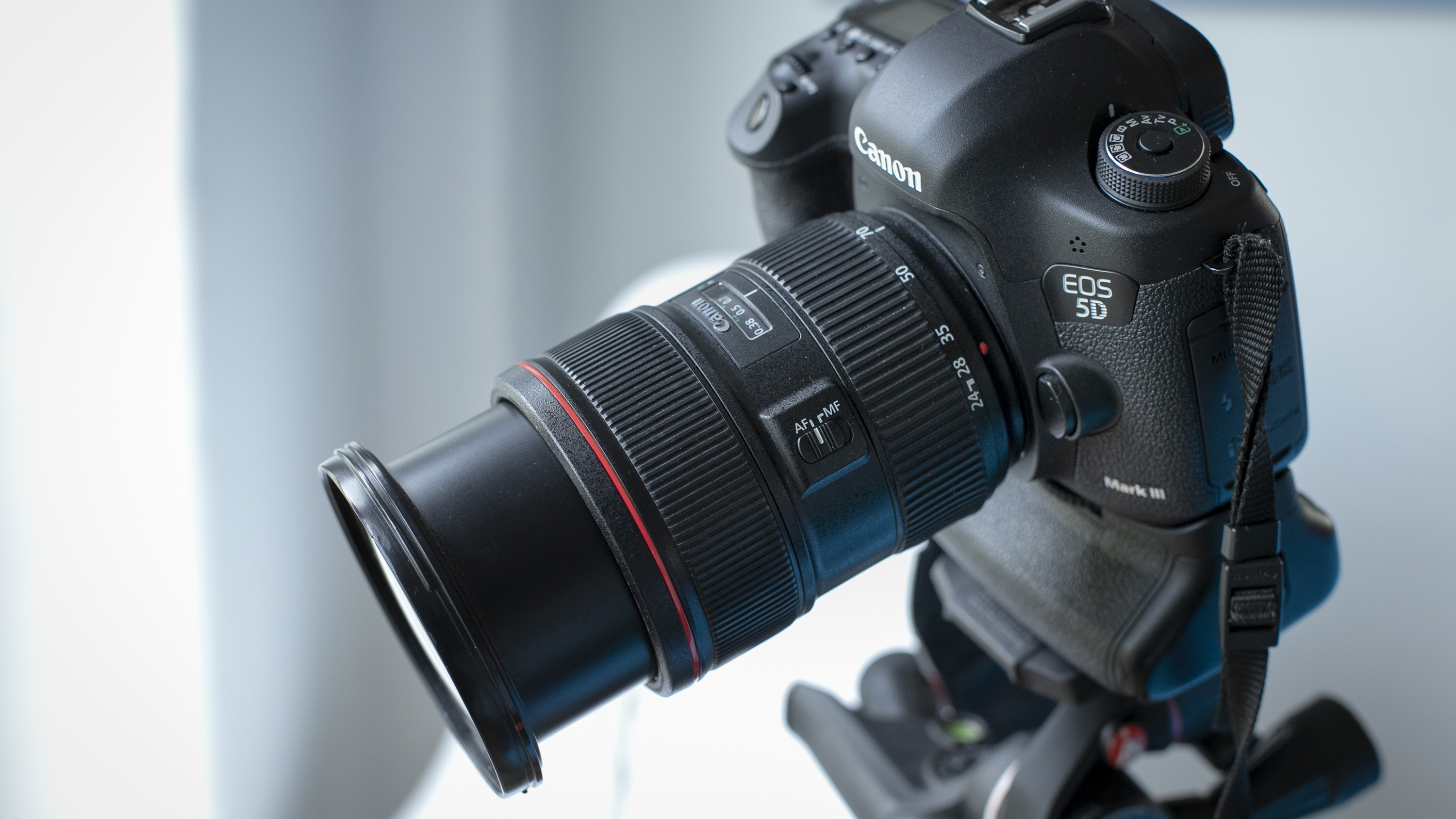 The Canon EF 24-70mm f/2.8L II USM mounted on a DSLR
