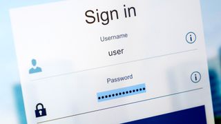 A close-up shot of a login portal 