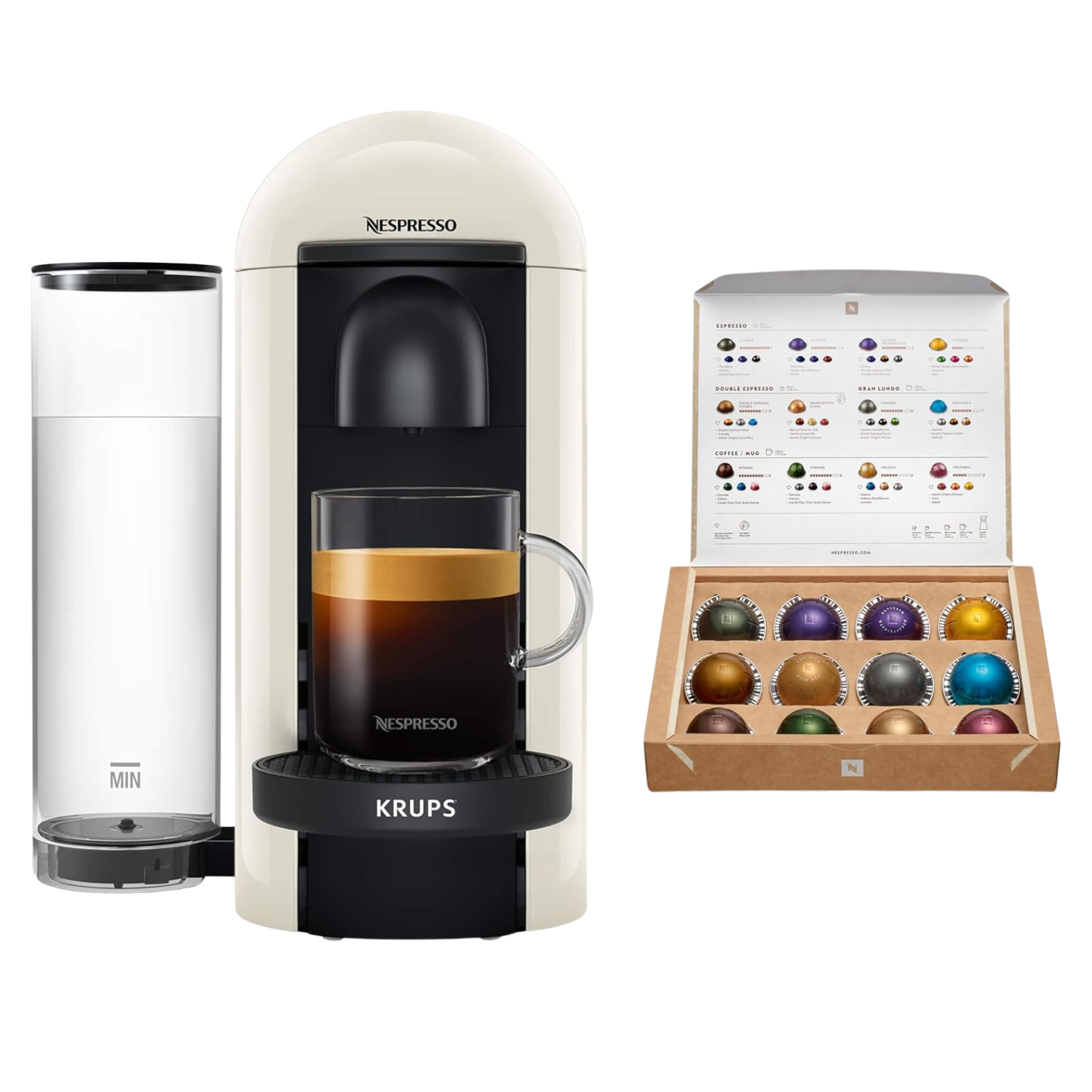A limited edition white coffee machine