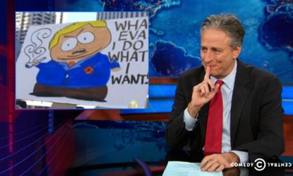 Jon Stewart sees a silver lining for Obama