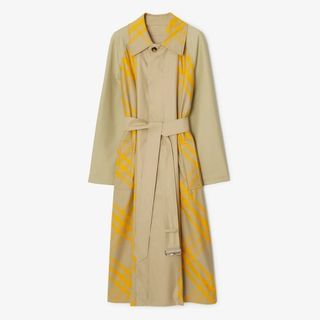 Burberry trench coat with yellow checked coats