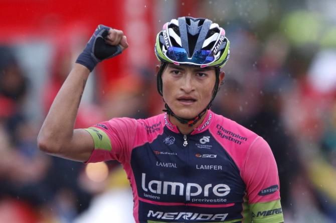 Winner Anacona (Lampre-Merida) celebrates