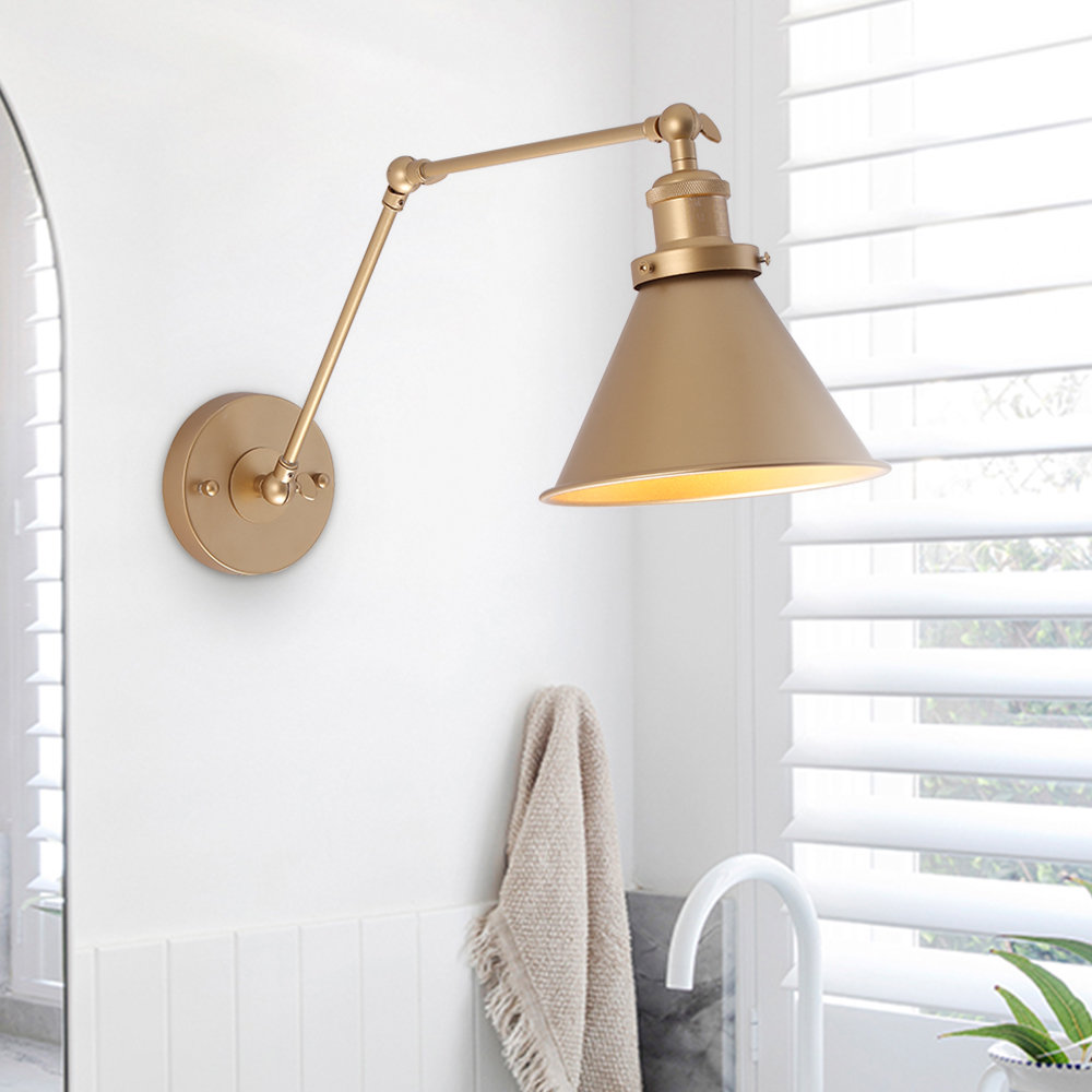 Villers 1-Light Cone Plug-In Swing Armed Sconce