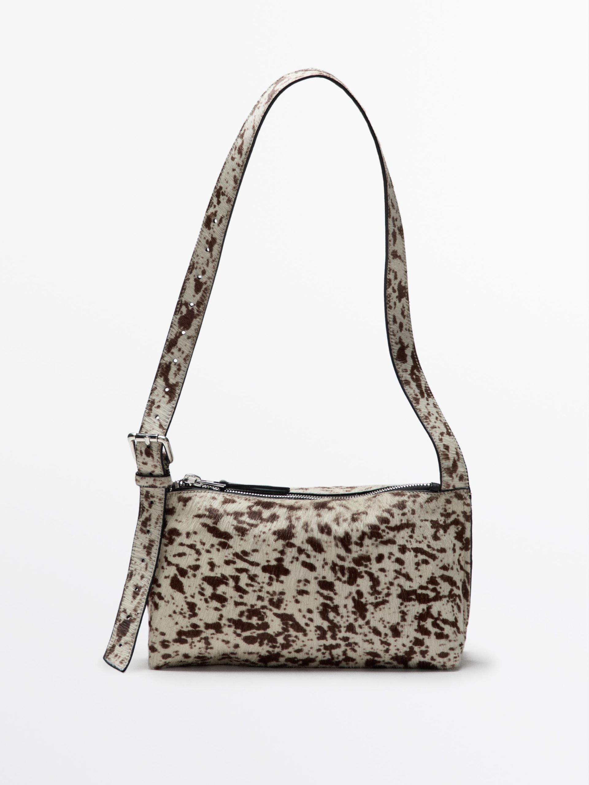 Animal Print Hair-On-Leather Mini Bag