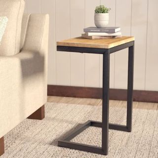 Kendly 19.50'' Tall Solid Wood C Table End Table