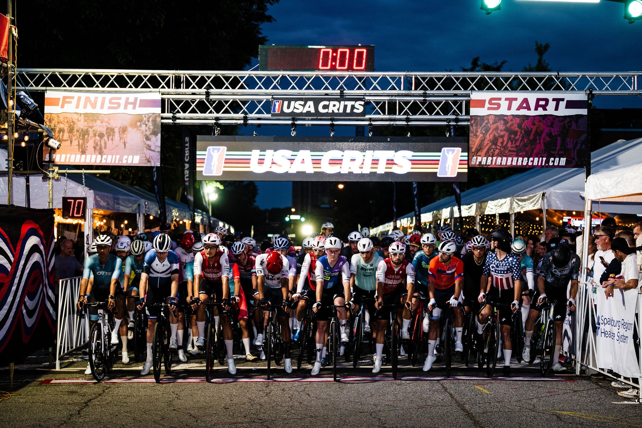 Elite men's field takes the start at 2026 Spartanburg Criterium in South Carolina
