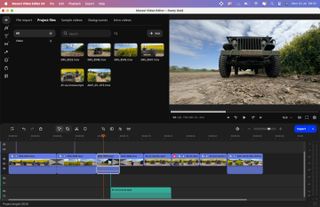 Screenshots of the Movavi Video Editor 2024 software