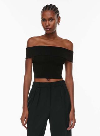 Sculpt Knit Off-Shoulder Top