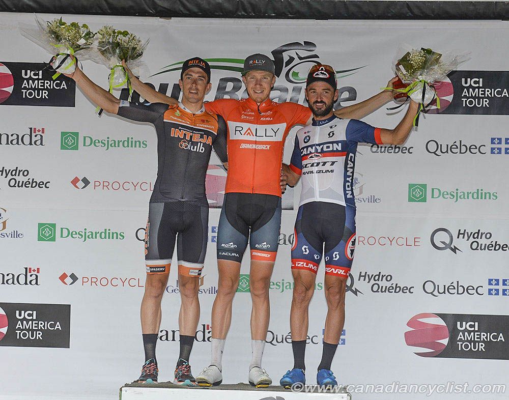 Stage podium: Jimenez, Britton, Mancebo