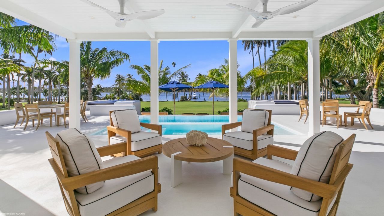 Exterior space in Greg Norman&#039;s house in Florida