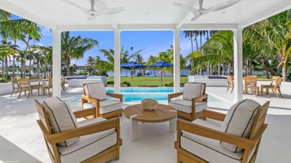 Exterior space in Greg Norman's house in Florida