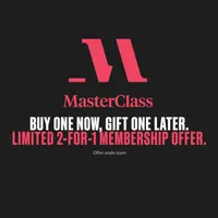 MasterClass Lessons: 2-for-1 Membership Offer