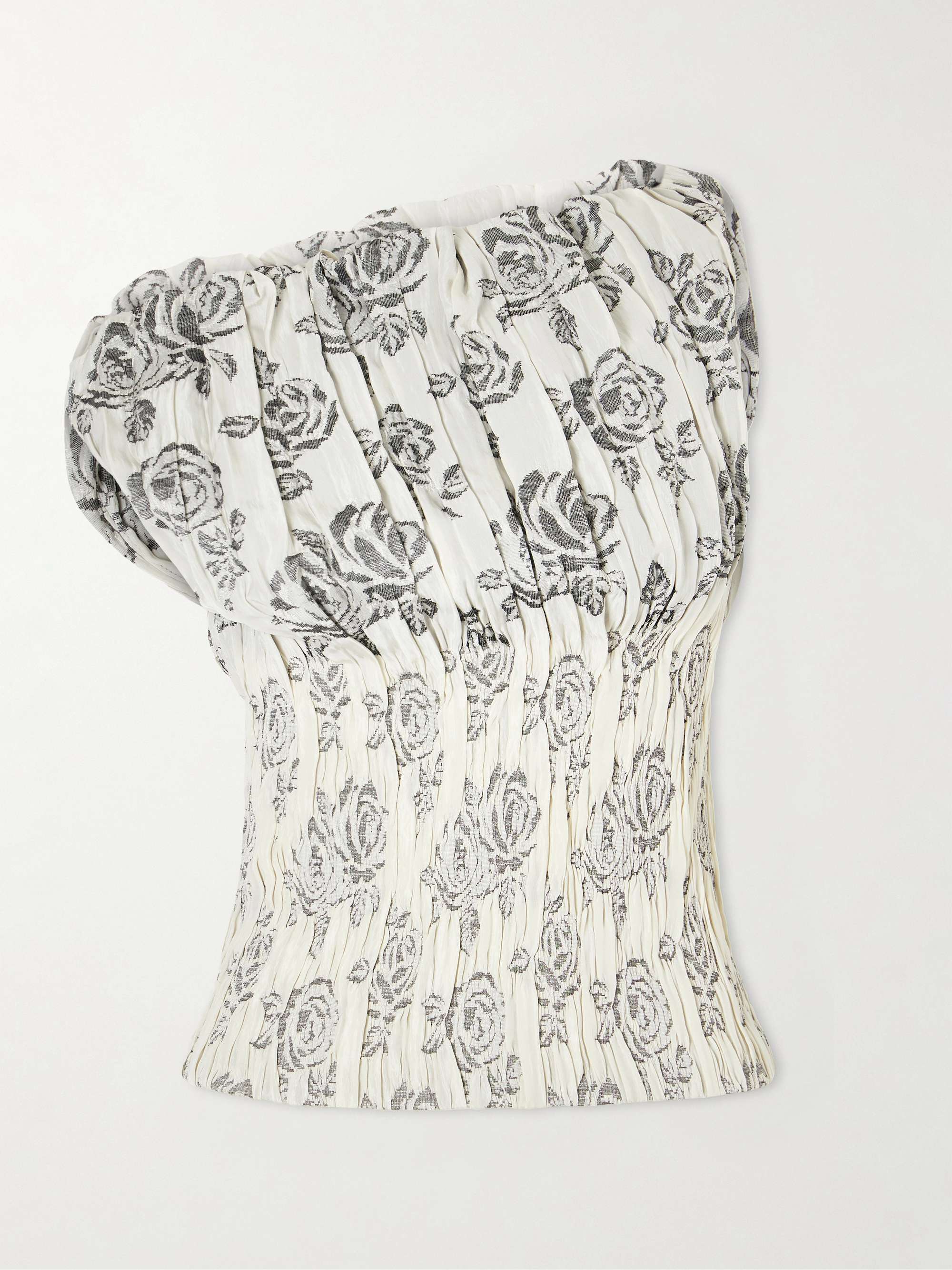 Romy Floral-Brocade Top