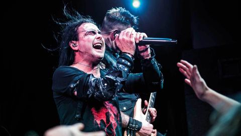 Dani Filth on stage at the Boston Music Rooms