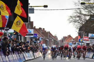 The dash to the finish line at Gent-Wevelgem