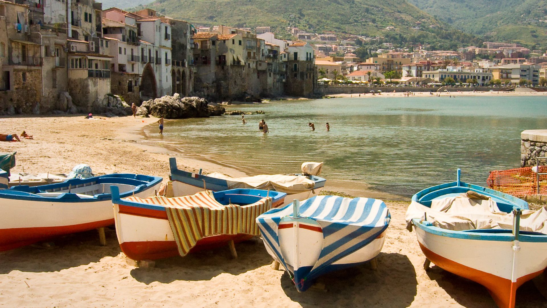Cefalù, Sicily coastal view