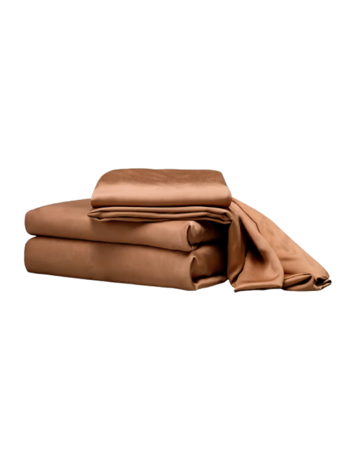 Luxury Bamboo Viscose Sheet Set in Terracotta