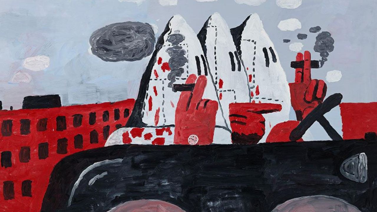 Riding Around (1969) by Philip Guston 