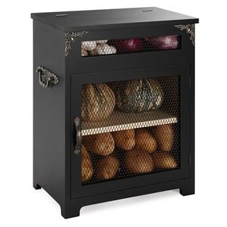 Newele Wooden Potato and Onion Storage Bin - Potato Onion & Garlic Storage Box for Kitchen Countertops, Mini Potato Storage, Onion Storage, Vegetable Storage Bins, 12.2