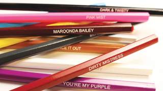 Grey's Anatomy-themed colored pencils.