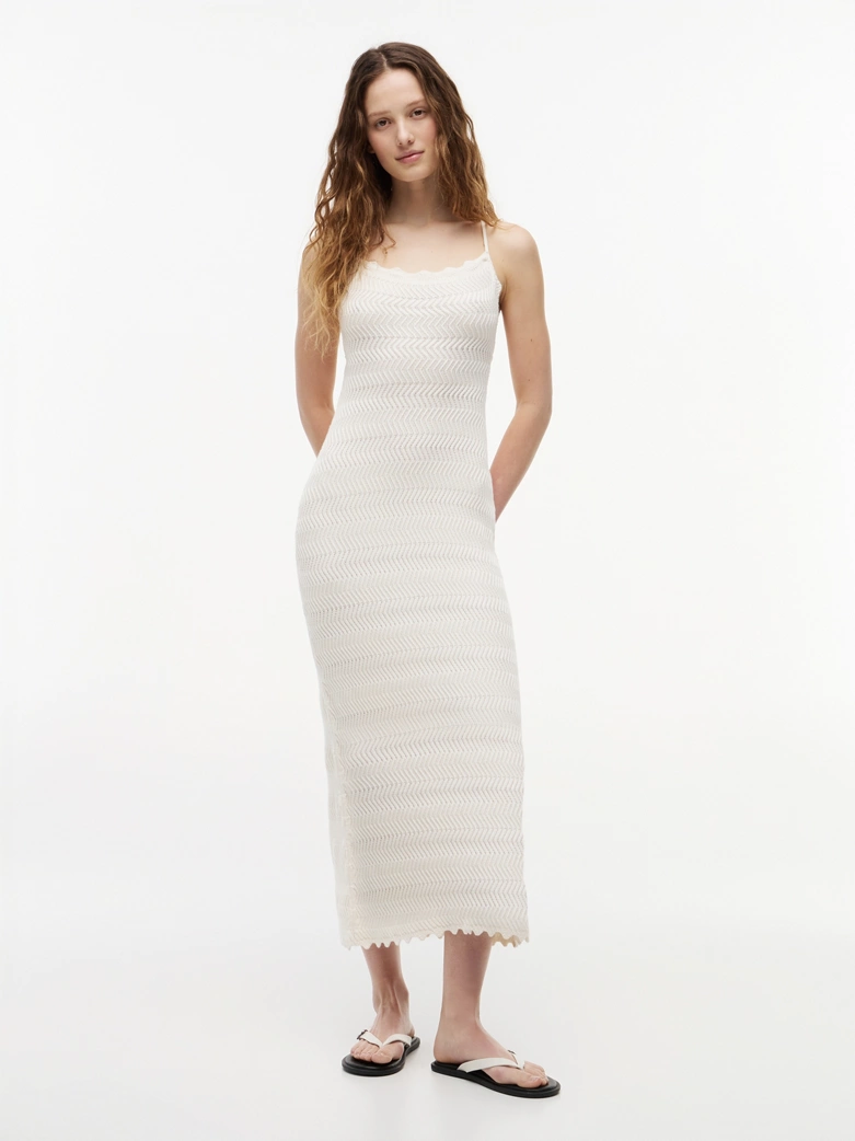 Chevron Knit Slim Cami Dress