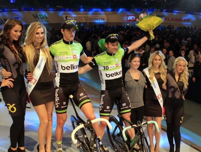 Theo Bos and Graeme Brown in opening Madison on day 5 of Rotterdam Six